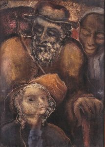 Dolf Henkes, Landverhuizers, 1930, olieverf op papier, 68 cm x 49 cm, AB13129, Rijkscollectie RCE.